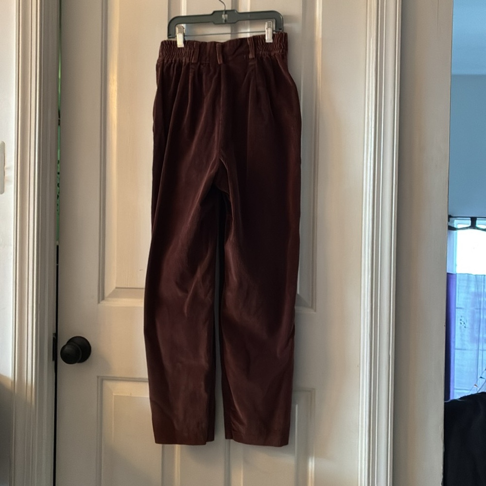 Vintage 🥳HP🥳WoMen's Fundamental Things Petites Brown Corduroy Pants - Picture 5 of 9